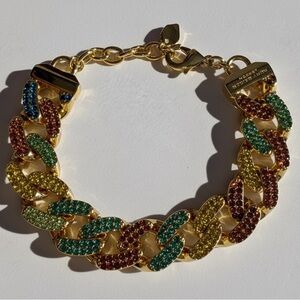 Kurt Geiger Gold Bracelet with Multicolor Stones